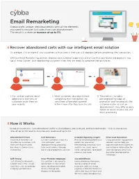 Email Remarketing Cybba Crafts Unique, Individual Emails with All the Elements You Need to Recover Lost Sales from Cart Abandonment