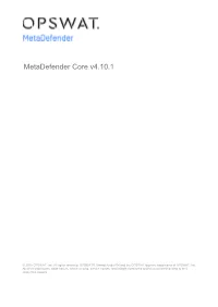 Metadefender Core V4.10.1