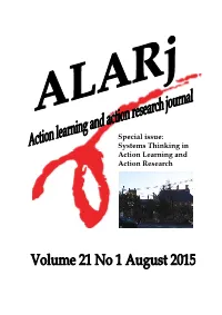 Systems Thinking in Action Learning and Action Research