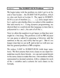 The SUBSET-SUM Problem
