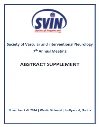 Abstract Supplement