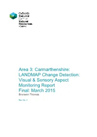 Carmarthenshire: LANDMAP Change Detection: Visual & Sensory Aspect