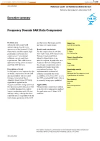 Frequency Domain SAR Data Compressor