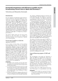 Increased Transparency and Efficiency in Public Service Broadcasting