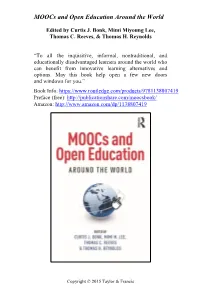 Moocs and Open Education Around the World Book
