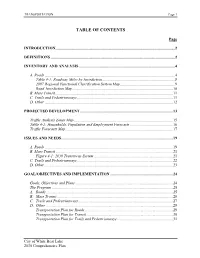 Table of Contents