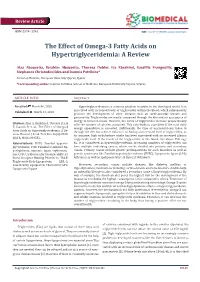 The Effect of Omega-3 Fatty Acids on Hypertriglyceridemia: a Review