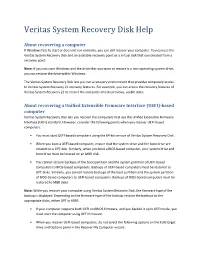 Veritas System Recovery Disk Help