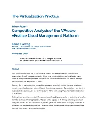 Vmware Vrealize Cloud Management Platform