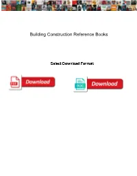 Building Construction Reference Books