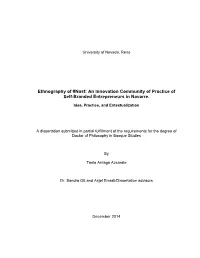 Ethnography of #Nasf: an Innovation Community of Practice of Self-Branded Entrepreneurs in Navarre