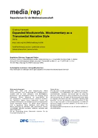 Expanded Mockuworlds. Mockumentary As a Transmedial Narrative Style 2015