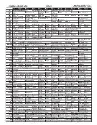 Sunday Morning Grid 10/30/11 Latimes.Com/Tv Times