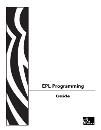 Zebra EPL Programming Guide