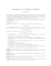 Assignment 2, Due 10/09 Before Class Begins