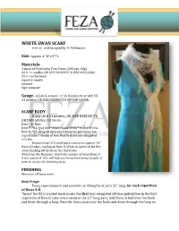WHITE SWAN SCARF Written and Designed by Kt Baldassaro