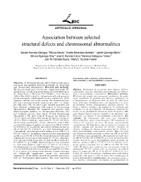 Association Between Selected Structural Defects and Chromosomal Abnormalities