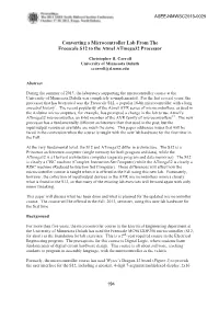 Converting a Microcontroller Lab from the Freescale S12 to the Atmel Atmega32 Processor