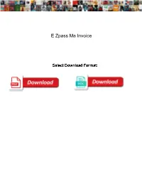 E Zpass Ma Invoice