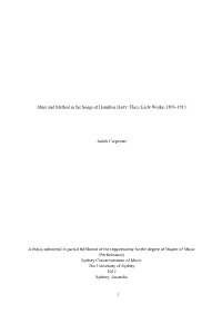I Muse and Method in the Songs of Hamilton Harty
