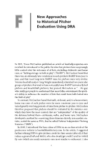 New Approaches to Historical Pitcher Evaluation Using DRA 3