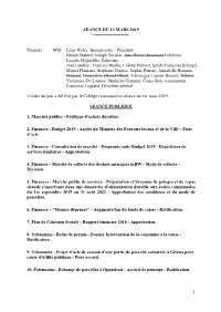 Procès Verbal Du Conseil Du 13 Mars 2019