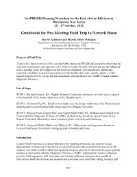 Guidebook for Pre-Meeting Field Trip to Newark Basin