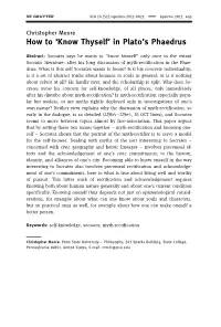 How to 'Know Thyself' in Plato's Phaedrus