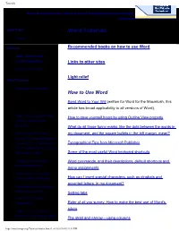 How to Use Word.Pdf