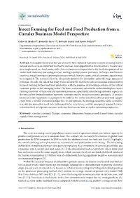 Insect Farming for Feed and Food Production from a Circular Business Model Perspective