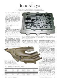 Iron Classification Codes and Characteristics