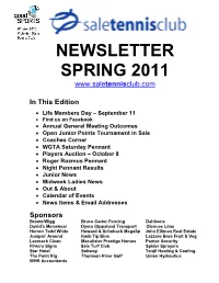 Newsletter Spring 2011