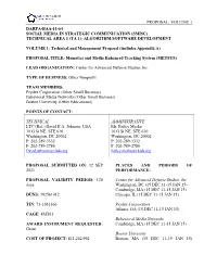 Psydex DARPA Proposal for Social Media Monitoring