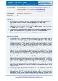 ZIM Education Cluster Situational Report 04