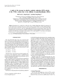 A Study of the Increase in Selective Catalytic Reduction (SCR) Activity Of
