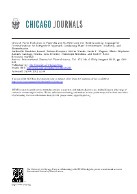 Growth Form Evolution in Piperales and Its Relevance