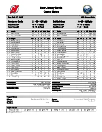 New Jersey Devils Game Notes
