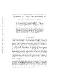 The Inclusion Relations of the Countable Models of Set Theory Are