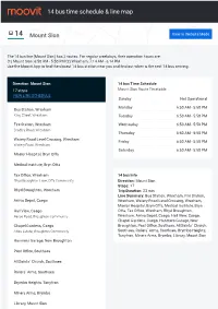 14 Bus Time Schedule & Line Route