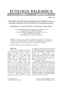 A Second Record of the Species Clathrus Ruber P. Micheli Ex Pers. in Romania, and Notes on Its Distribution in Southeastern Europe