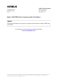 A350 XWB Airframe Composite Guide for Firefighters