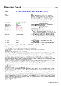 Chronology Report Page 1