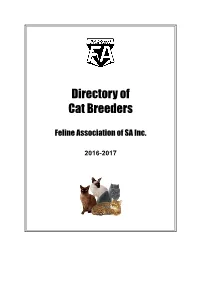 Directory of Cat Breeders