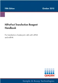 Hiperfect Transfection Reagent Handbook