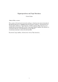 Hyperoperations and Nopt Structures