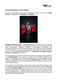 Pressemitteilung Zu Palaye Royale