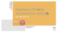 Chrome Devtools Protocol (CDP)