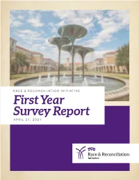 First Year Survey Report APRIL 21, 2021 Collaborative Drawing by Students in Drawing II, School of Fine Arts, Led by Prof