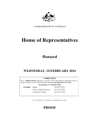 House of Representatives