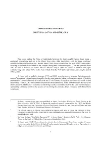 Labour Force Dynamics in Estonia, Latvia and Lithuania
